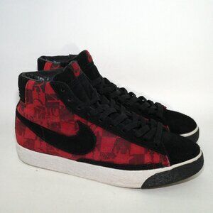 2008 Nike x Stussy x Neighborhood Blazer High Premium Red 332286-601 Mens US 8
